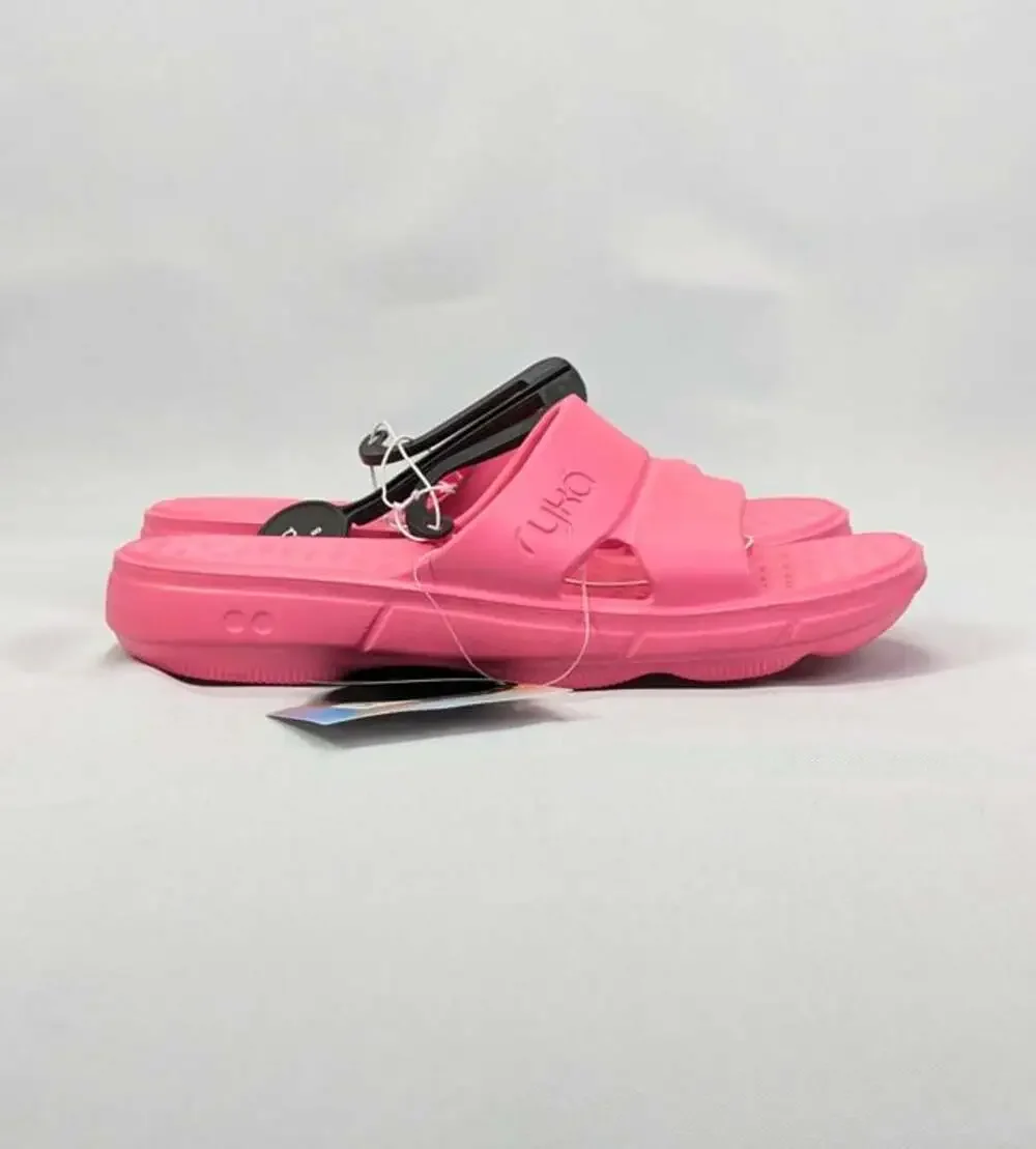 Ryka Women's Restoreslide Recovery Slide in Hot Pink Size 8 M (MSRP $50)
